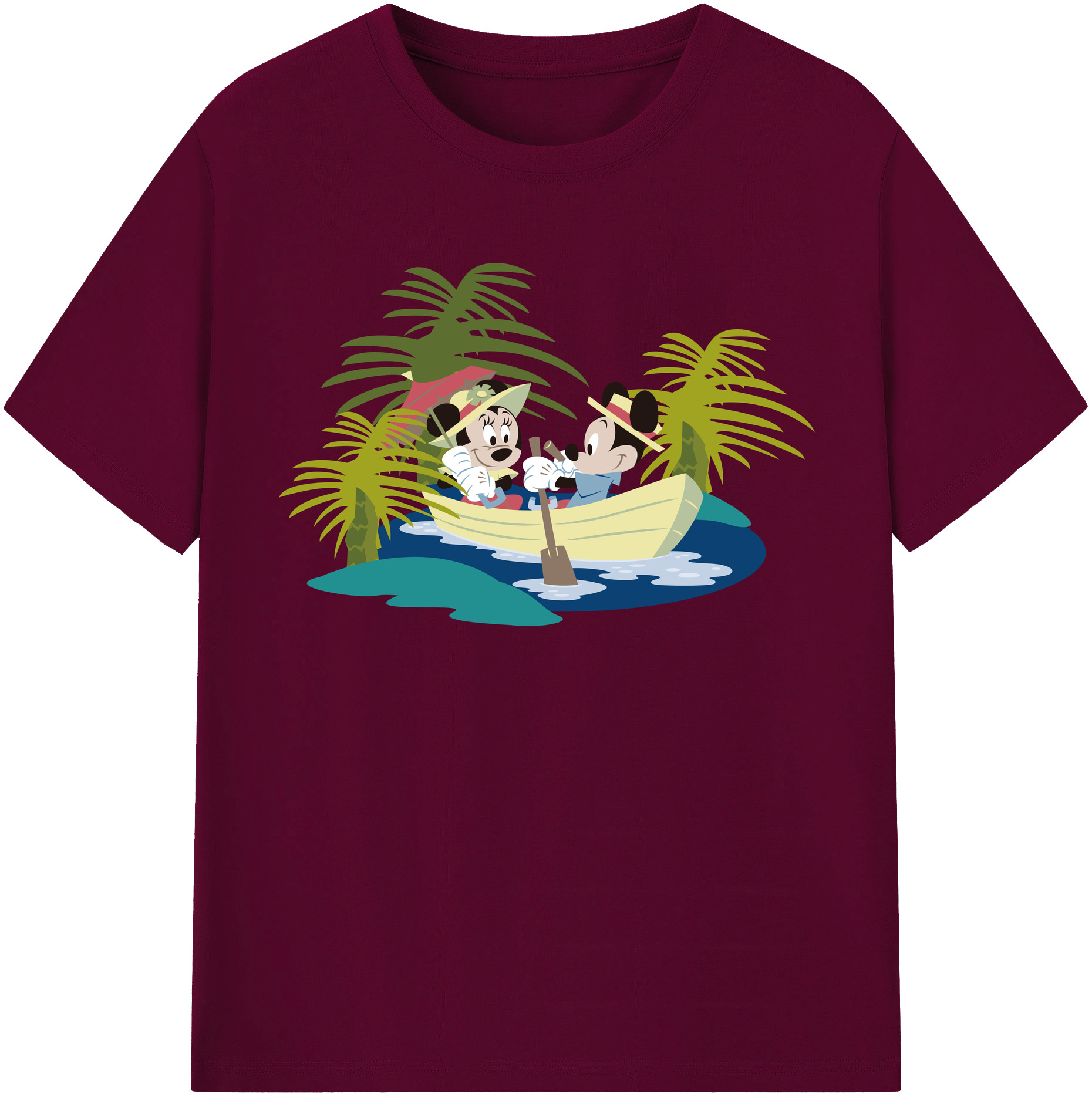 （画像用） ミッキーマウス Mickey Mouse レディースカジュアルプリントTシャツ（綿100％）